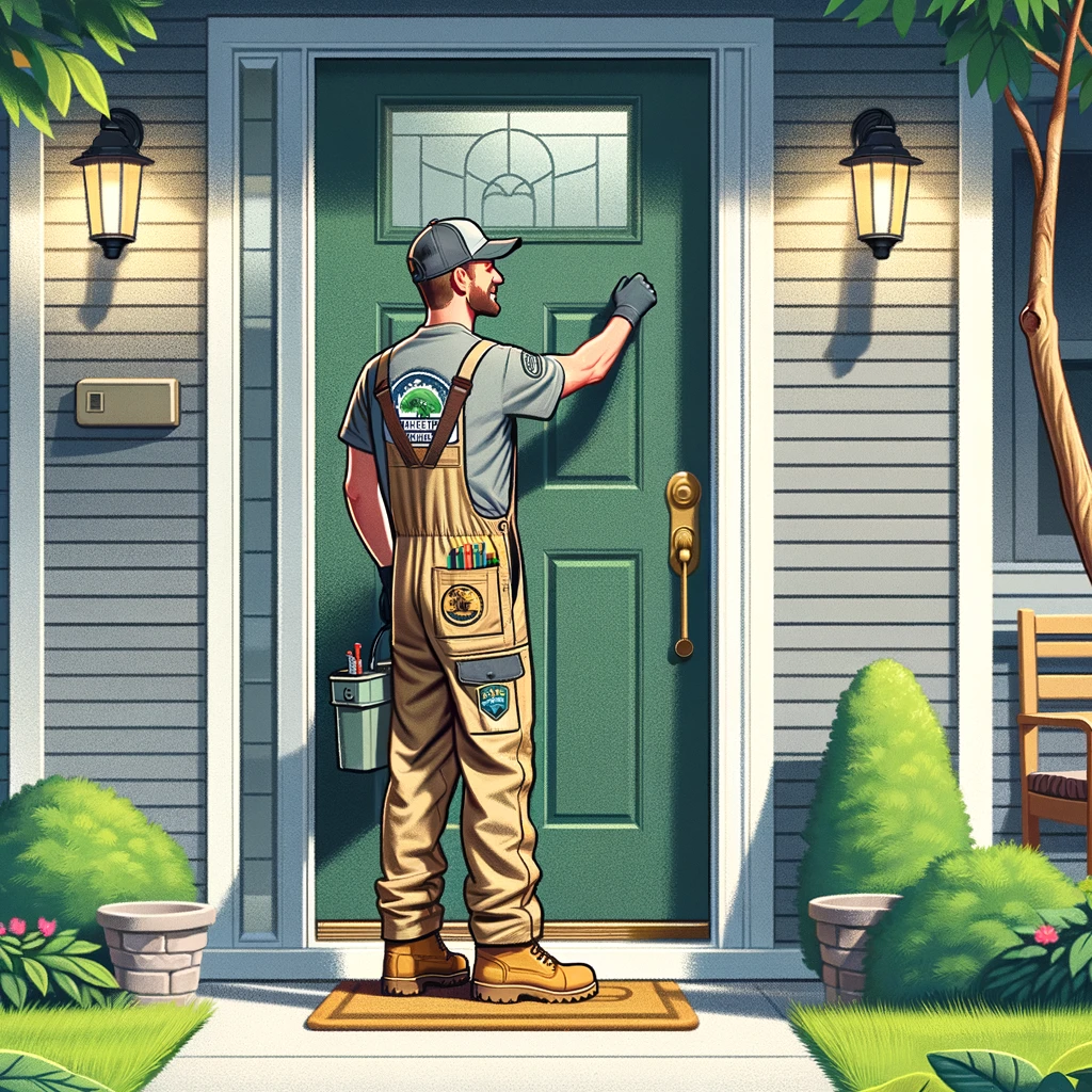 An owner operator knocking on doors